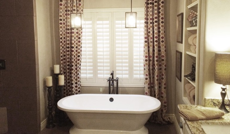 Polywood Shutters in San Diego Bathroom